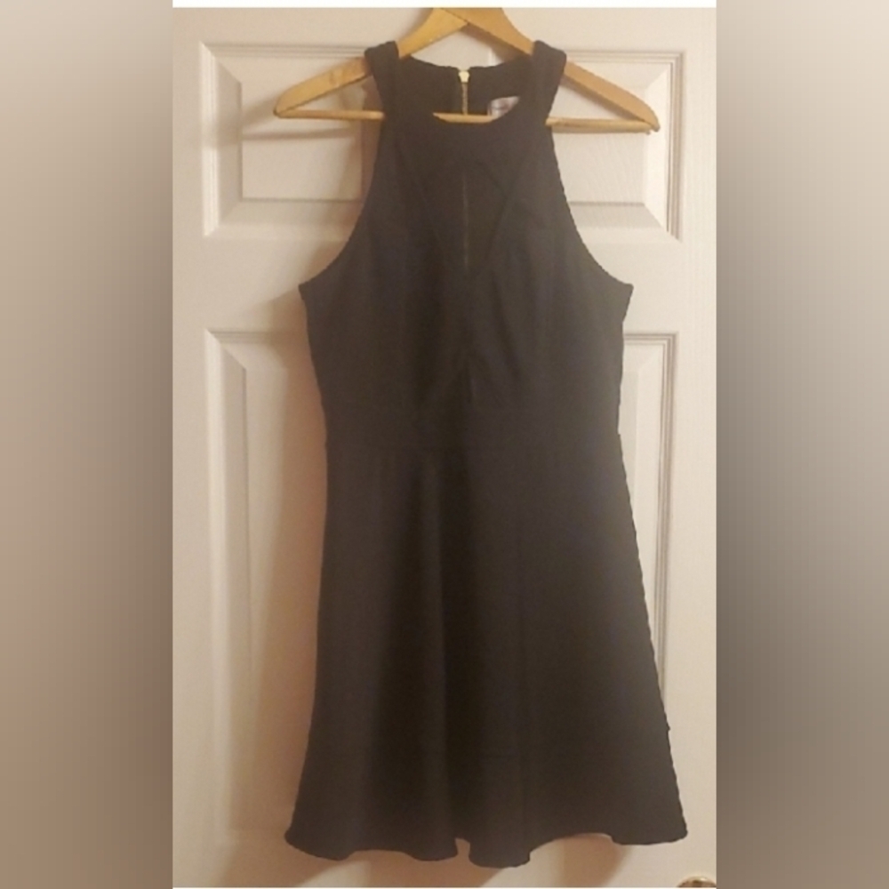 Emerald Sundae Black Dress Cut Outs Sheer Areas Size Large Womens Junior